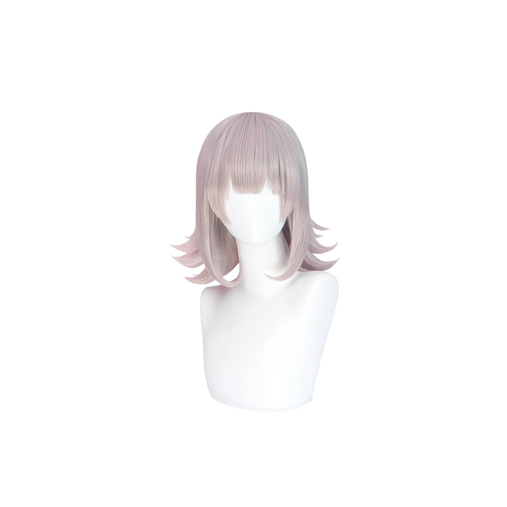 DokiDoki Game Cosplay Wig Short Straight Pink Hair - Image 5