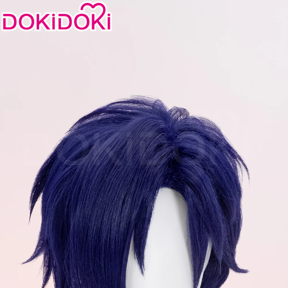【Ready For Ship】DokiDoki Game DRAMAtical Murder Cosplay Koujaku Wig Long Dark Navy Hair Side ponytail - Image 4