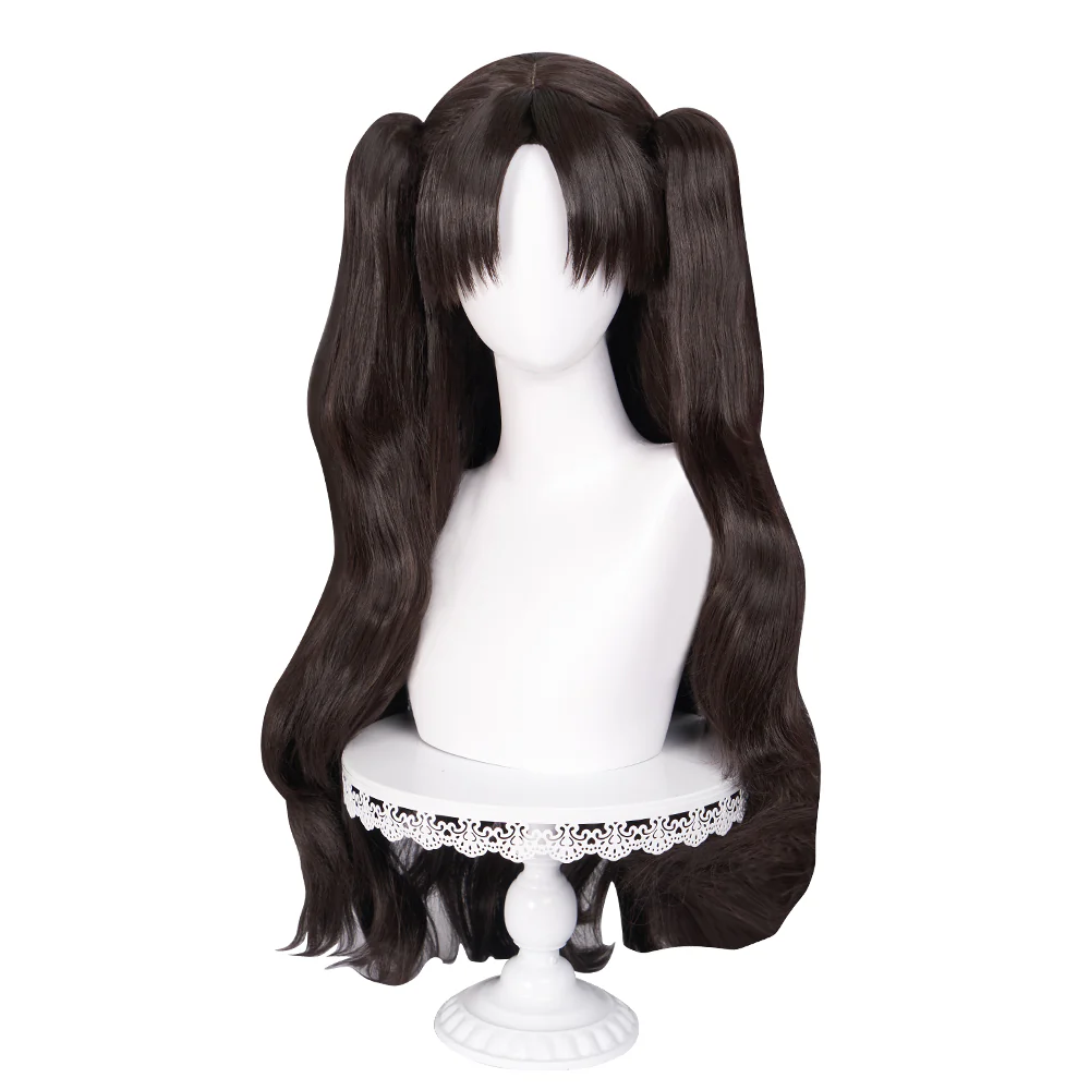 DokiDoki Game Fate/stay night Cosplay Tohsaka Rin Wig Long Brown Hair - Image 5