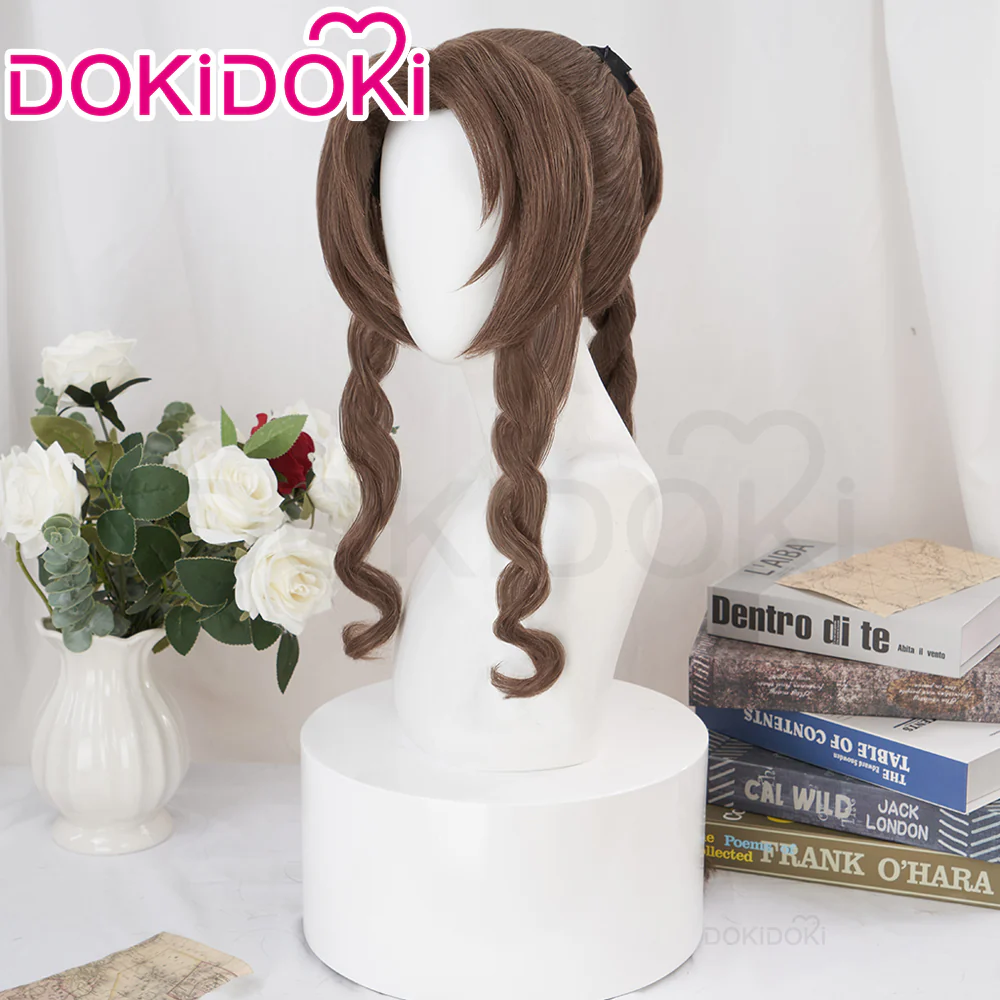 【Ready For Ship】DokiDoki Game Aeriith Cosplay Wig Blonde Hair Aeriith Gaiinsborough - Image 2