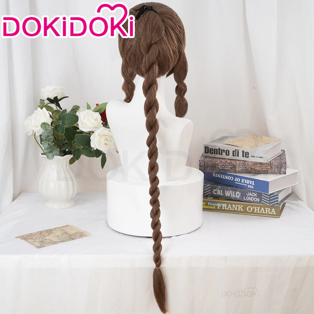 【Ready For Ship】DokiDoki Game Aeriith Cosplay Wig Blonde Hair Aeriith Gaiinsborough - Image 4