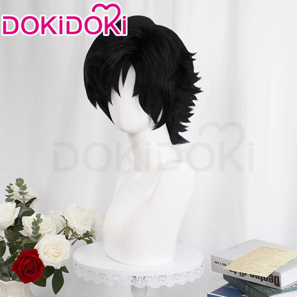 【Ready For Ship】DokiDoki Game Cosplay Cliive Rosfiield Cosplay Wig Short Black Hair - Image 2