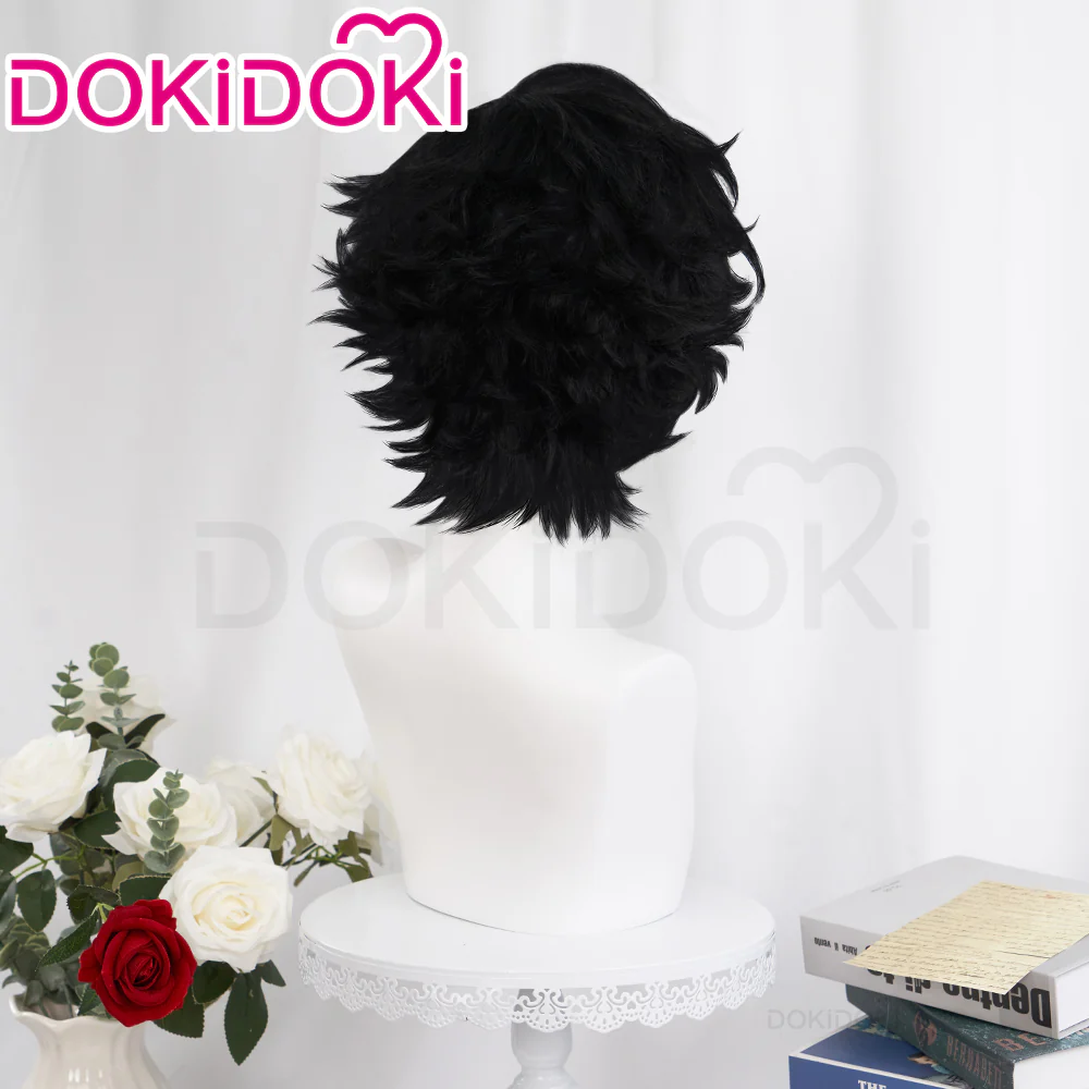 【Ready For Ship】DokiDoki Game Cosplay Cliive Rosfiield Cosplay Wig Short Black Hair - Image 3