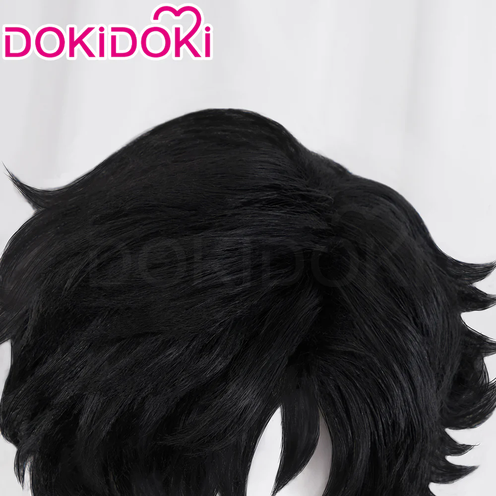 【Ready For Ship】DokiDoki Game Cosplay Cliive Rosfiield Cosplay Wig Short Black Hair - Image 4