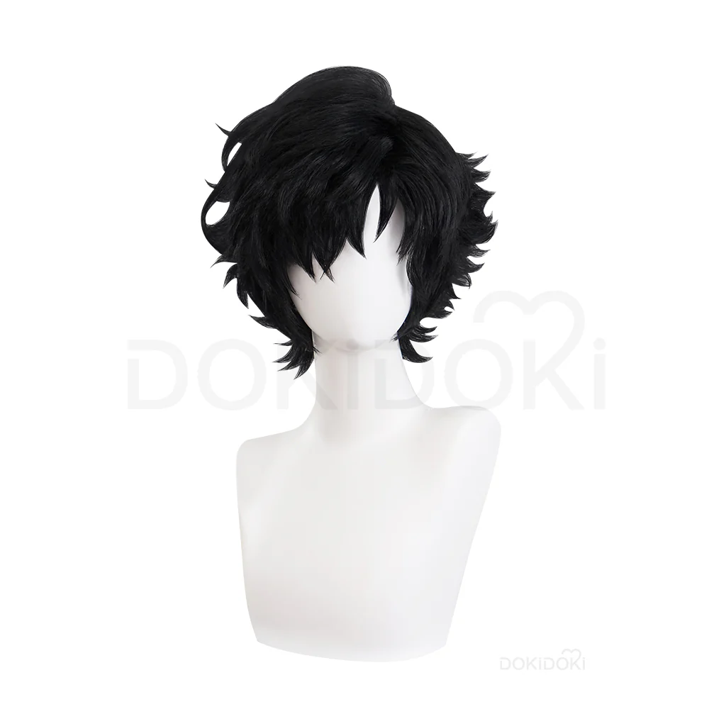 【Ready For Ship】DokiDoki Game Cosplay Cliive Rosfiield Cosplay Wig Short Black Hair - Image 5
