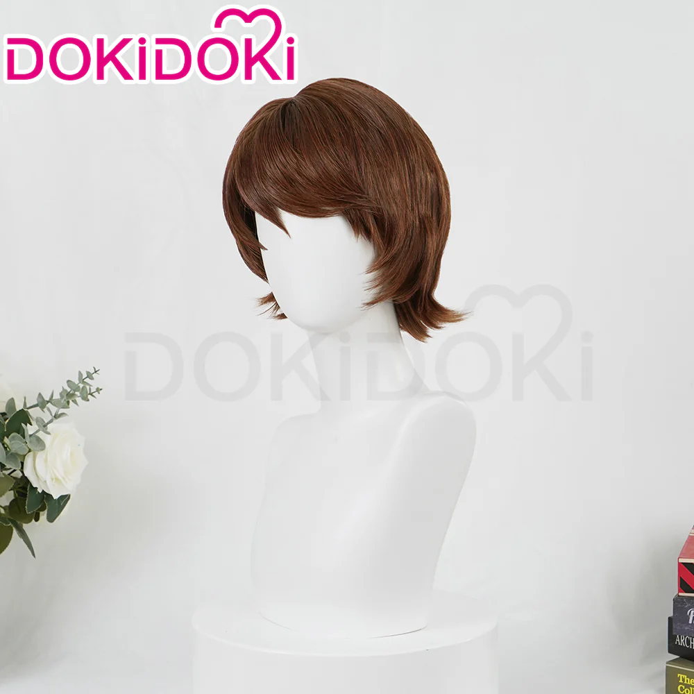 【Ready For Ship】DokiDoki Game Cosplay Joshhua Rosfiield Wig Short Brown Hair - Image 2