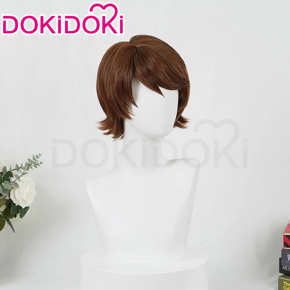 【Ready For Ship】DokiDoki Game Cosplay Joshhua Rosfiield Wig Short Brown Hair - Image 3
