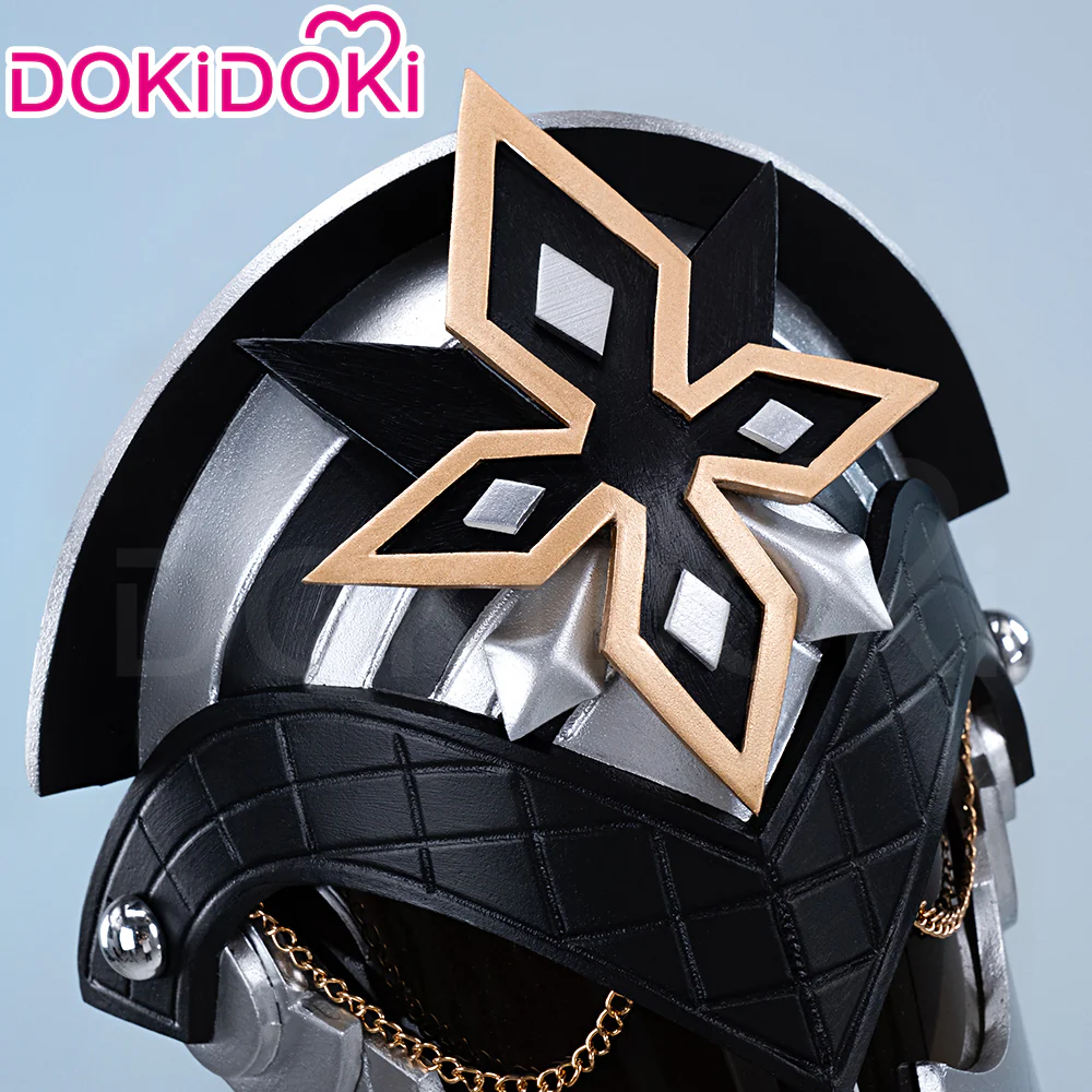 【Partially Ready For Ship】DokiDoki Game Genshin Impact Capitano Cosplay Wig / Mask Long Straight Red Hair Natlan The Captain - Image 12