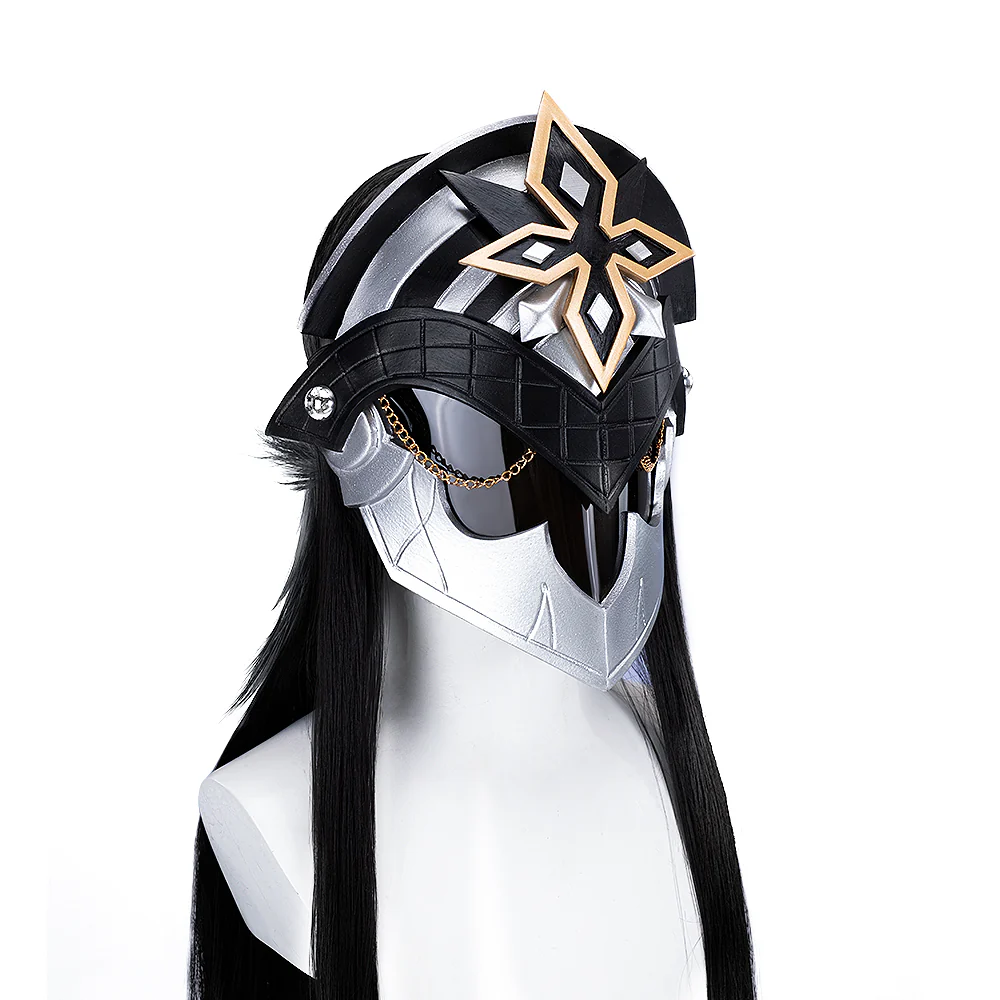 【Partially Ready For Ship】DokiDoki Game Genshin Impact Capitano Cosplay Wig / Mask Long Straight Red Hair Natlan The Captain - Image 15