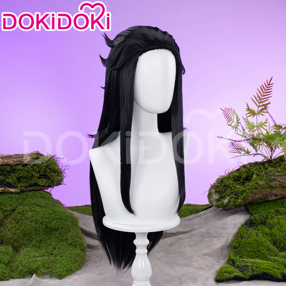 【Partially Ready For Ship】DokiDoki Game Genshin Impact Capitano Cosplay Wig / Mask Long Straight Red Hair Natlan The Captain - Image 4