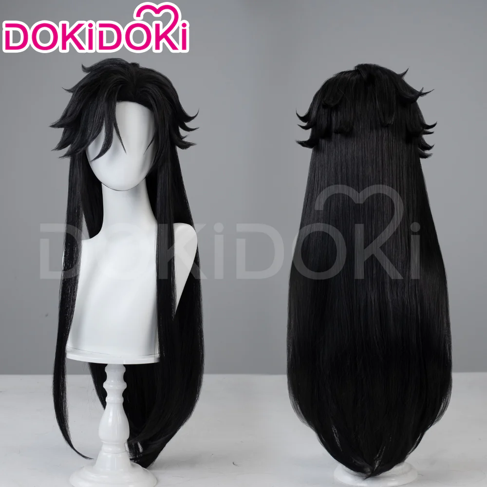 【Partially Ready For Ship】DokiDoki Game Genshin Impact Capitano Cosplay Wig / Mask Long Straight Red Hair Natlan The Captain - Image 6