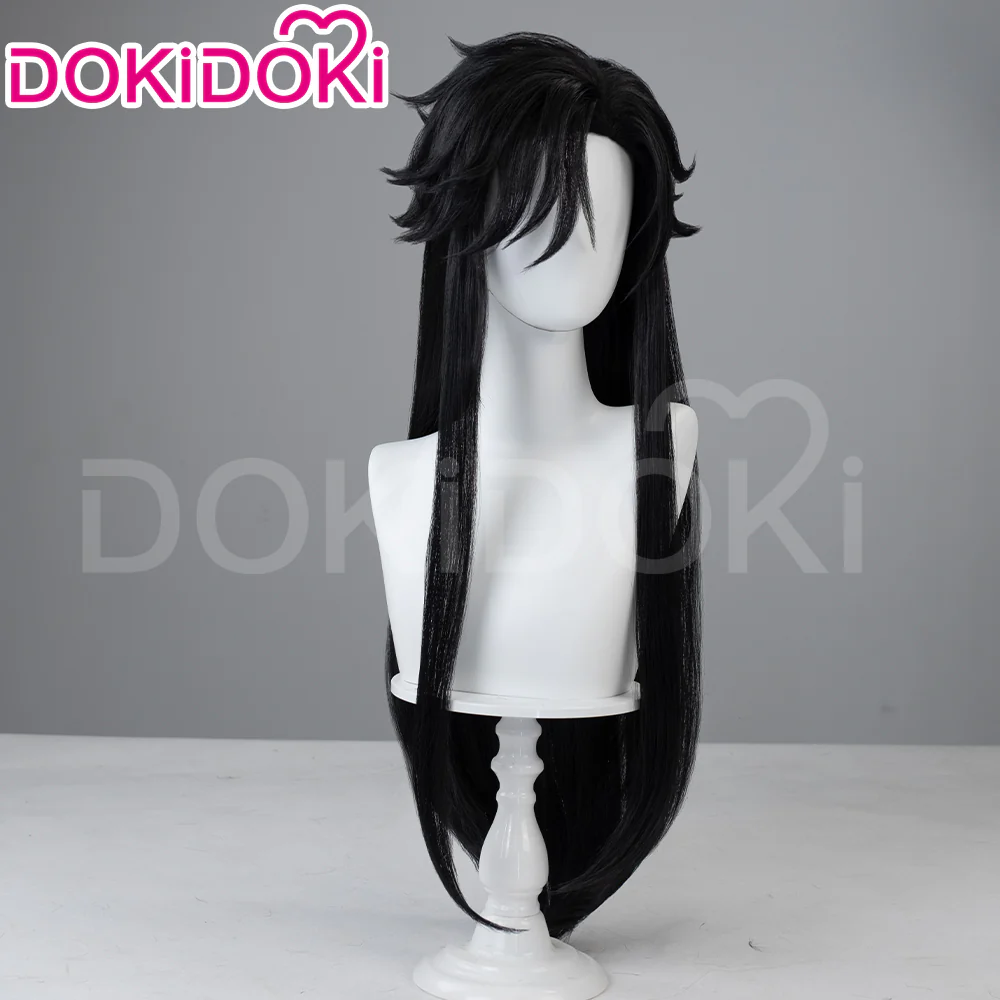 【Partially Ready For Ship】DokiDoki Game Genshin Impact Capitano Cosplay Wig / Mask Long Straight Red Hair Natlan The Captain - Image 8
