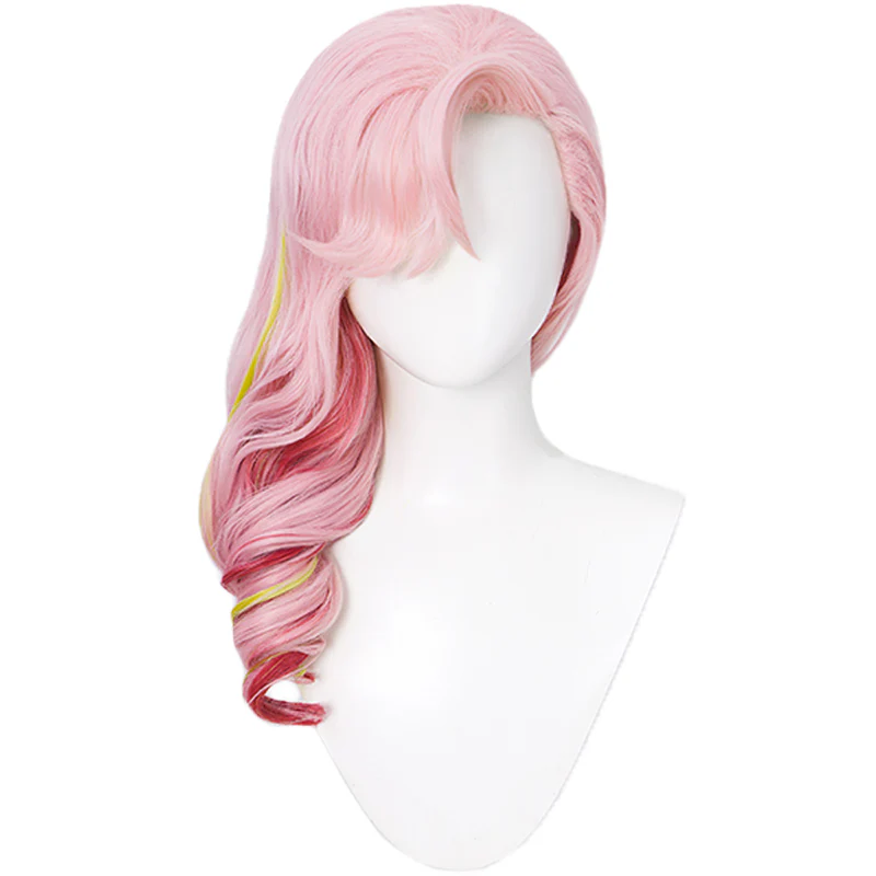 【Ready For Ship】DokiDoki Game Genshin Impact Cosplay Babel Wig Long Pink Green Highlight Curly Hair Eremite Scorching Loremaster - Image 4