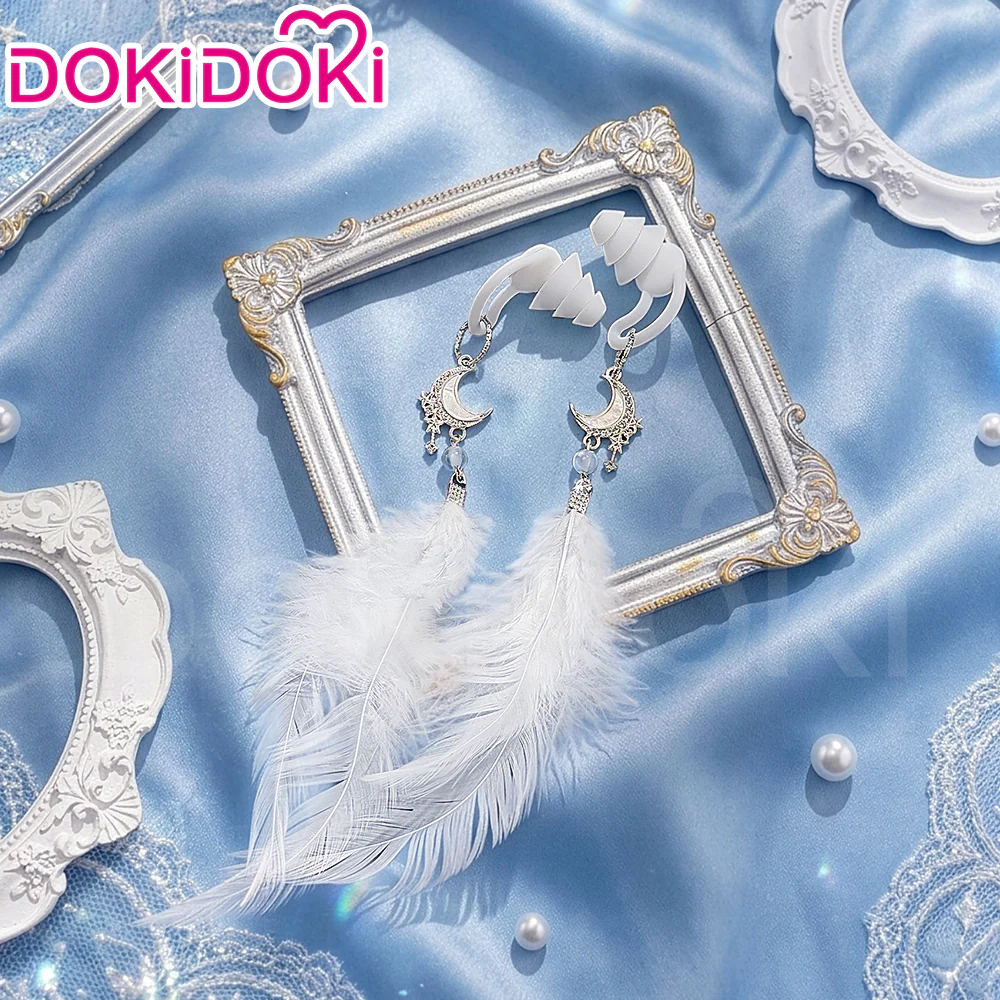 DokiDoki Game Genshin Impact Cosplay Columbina EyeMask / Sleep Mask / Earplugs / Earring Doujin Moon Maiden Song of the Welkin Moon Nod Krai - Image 3
