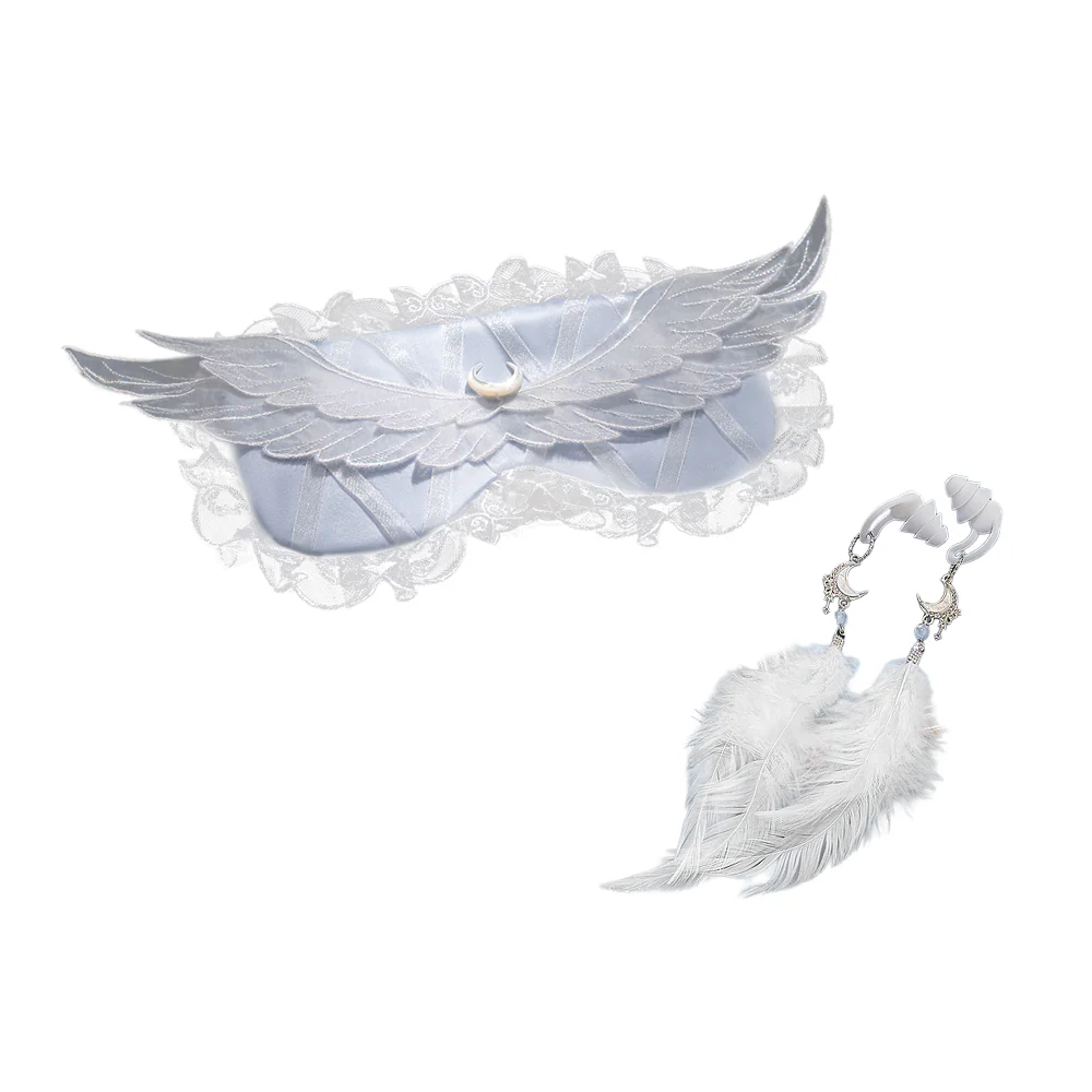 DokiDoki Game Genshin Impact Cosplay Columbina EyeMask / Sleep Mask / Earplugs / Earring Doujin Moon Maiden Song of the Welkin Moon Nod Krai - Image 4