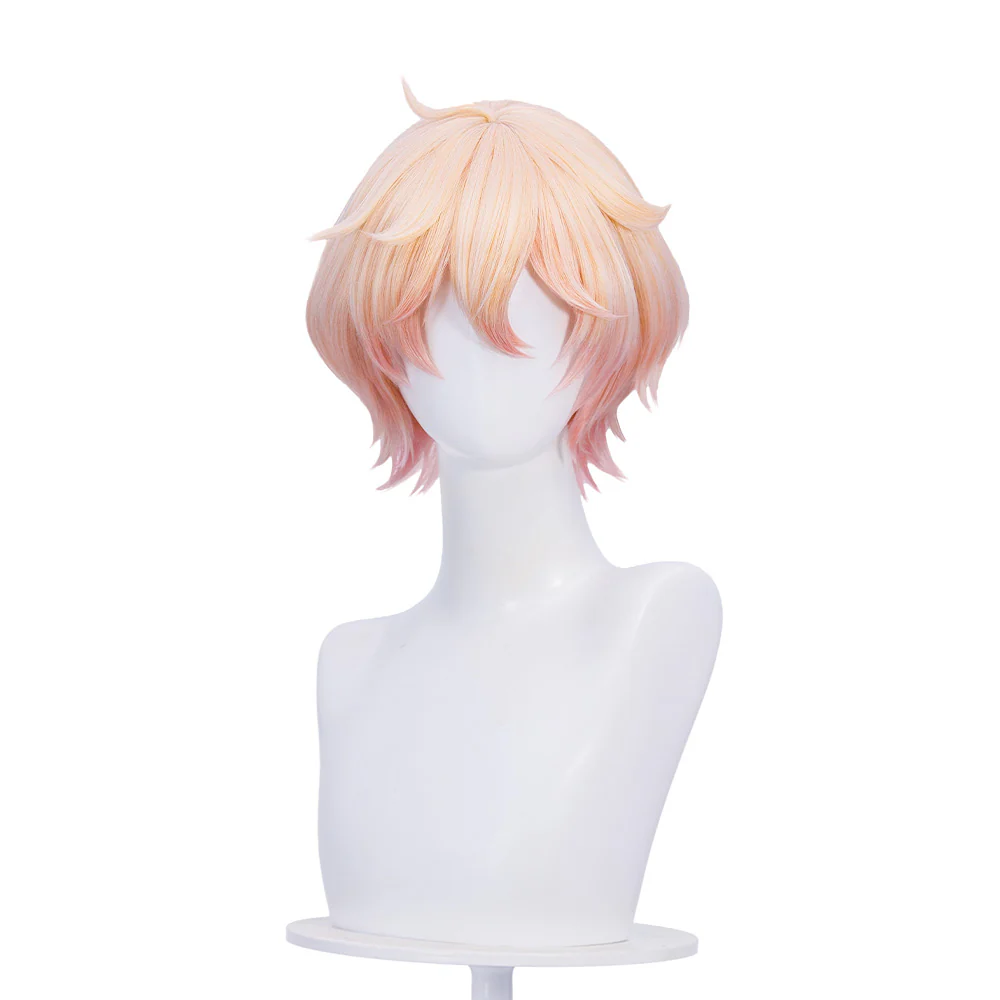 【Ready For Ship】DokiDoki Game Genshin Impact Cosplay Dahlia Wig Pink Short Men Fontaine Mond - Image 11