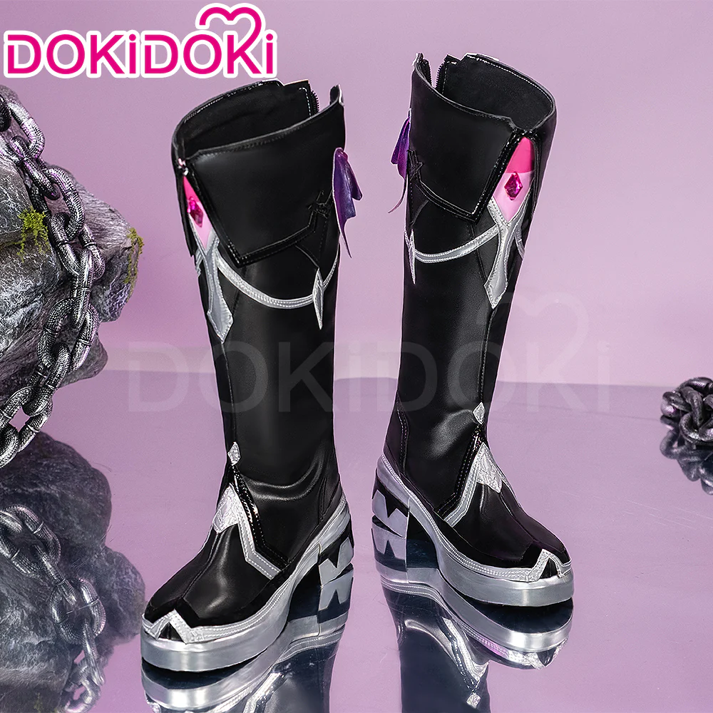 DokiDoki Game Genshin Impact Cosplay Durin Shoes Song of the Welkin Moon Black / Grey - Image 2