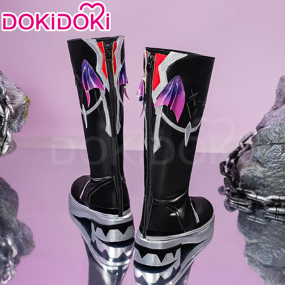 DokiDoki Game Genshin Impact Cosplay Durin Shoes Song of the Welkin Moon Black / Grey - Image 3
