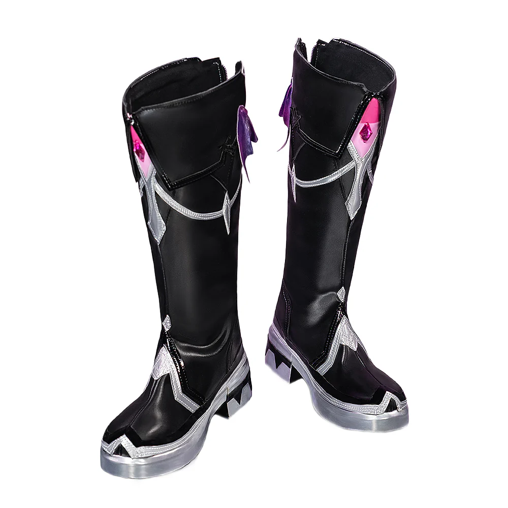 DokiDoki Game Genshin Impact Cosplay Durin Shoes Song of the Welkin Moon Black / Grey - Image 5