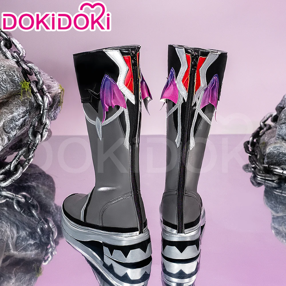 DokiDoki Game Genshin Impact Cosplay Durin Shoes Song of the Welkin Moon Black / Grey - Image 7