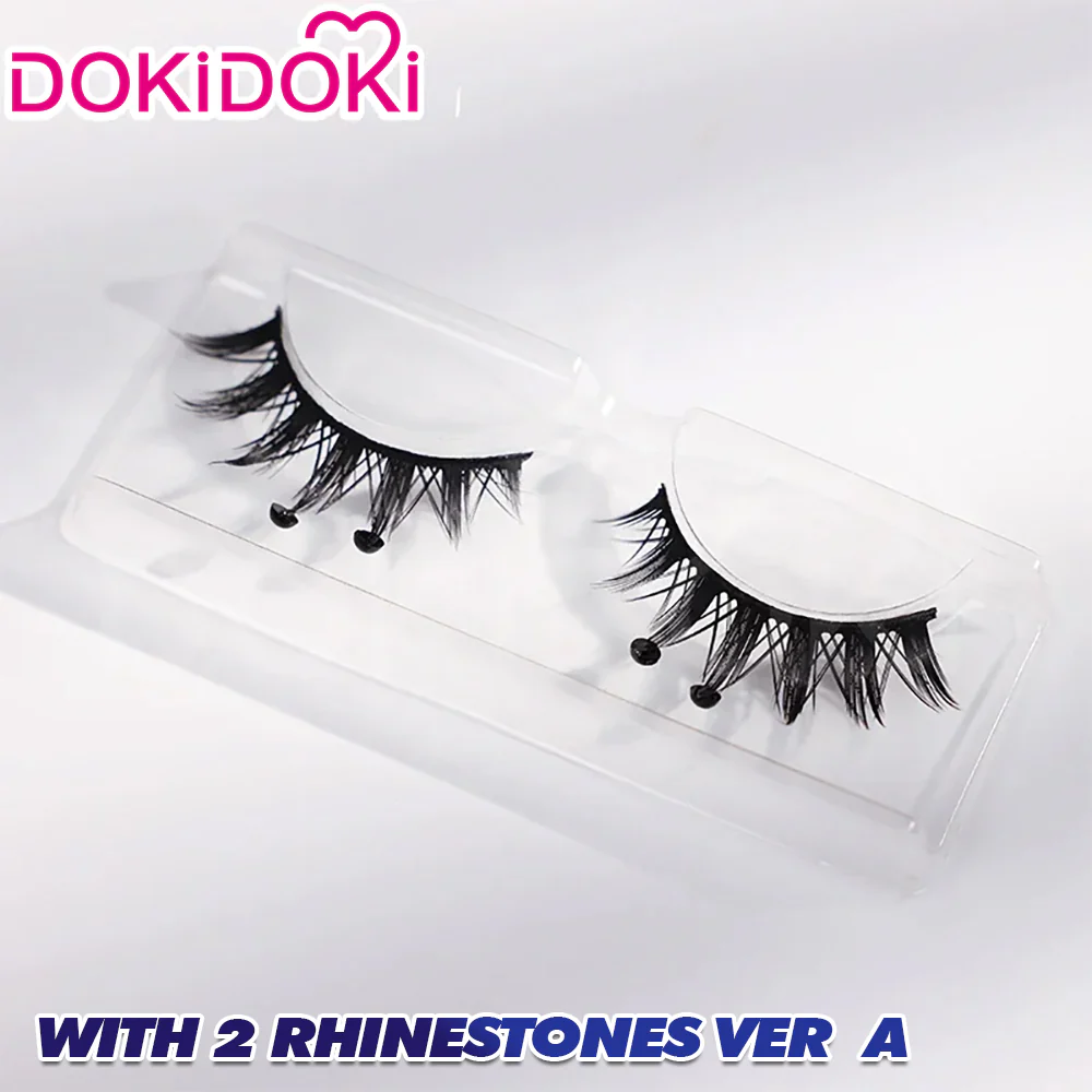 DokiDoki Game Genshin Impact Cosplay Focalors Black False Eyelashes With Rhinestones Furina Fontaine - Image 10