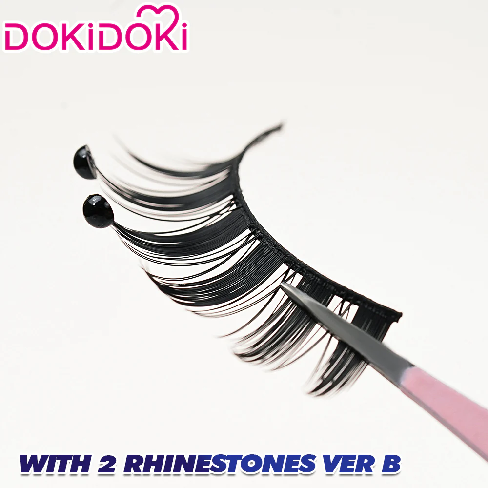 DokiDoki Game Genshin Impact Cosplay Focalors Black False Eyelashes With Rhinestones Furina Fontaine - Image 11
