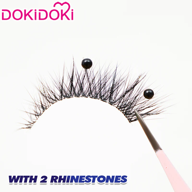 DokiDoki Game Genshin Impact Cosplay Focalors Black False Eyelashes With Rhinestones Furina Fontaine - Image 4