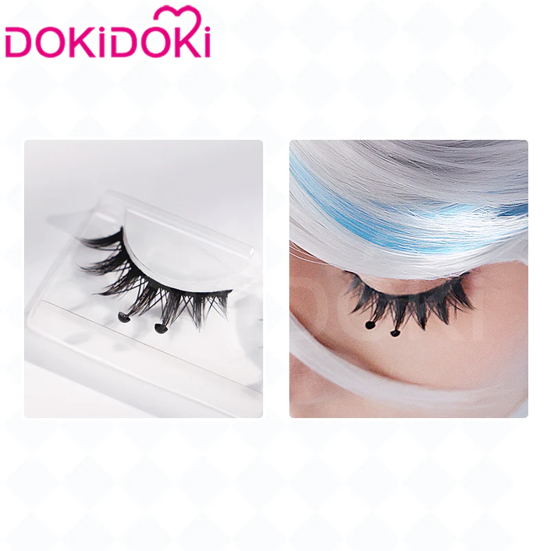 DokiDoki Game Genshin Impact Cosplay Focalors Black False Eyelashes With Rhinestones Furina Fontaine - Image 7