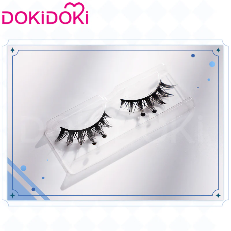 DokiDoki Game Genshin Impact Cosplay Focalors Black False Eyelashes With Rhinestones Furina Fontaine - Image 9