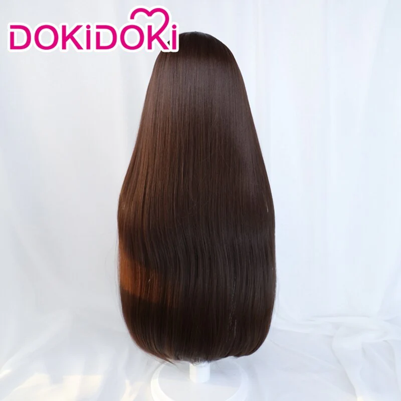 【Ready For Ship】DokiDoki Game Genshin Impact Cosplay Amber Wig Long  Straight Brown - Image 3