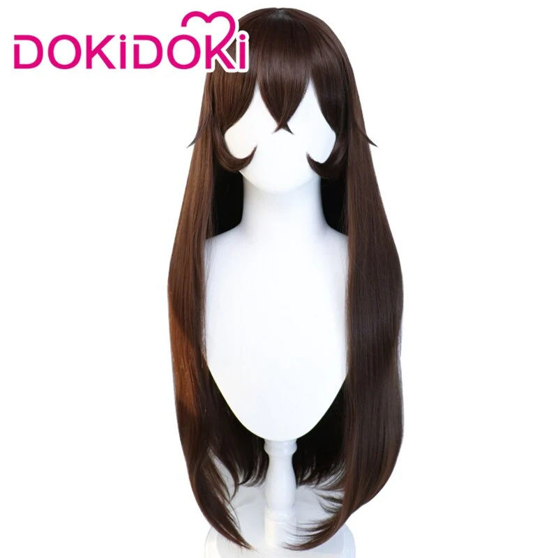 【Ready For Ship】DokiDoki Game Genshin Impact Cosplay Amber Wig Long  Straight Brown - Image 5