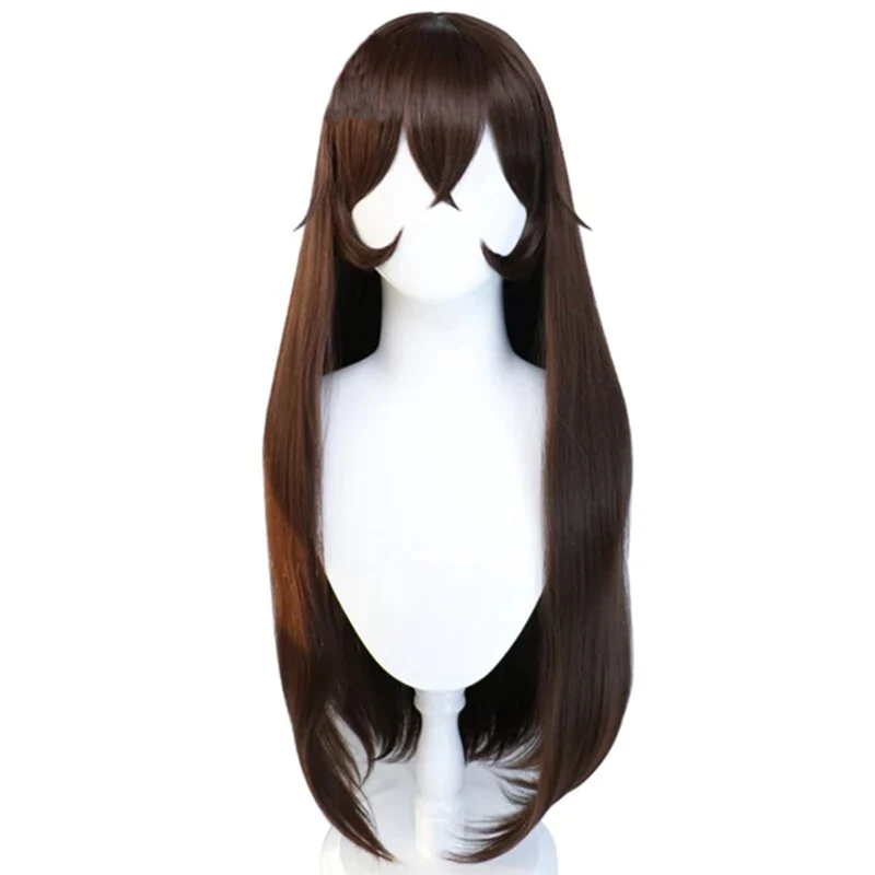 【Ready For Ship】DokiDoki Game Genshin Impact Cosplay Amber Wig Long  Straight Brown - Image 6