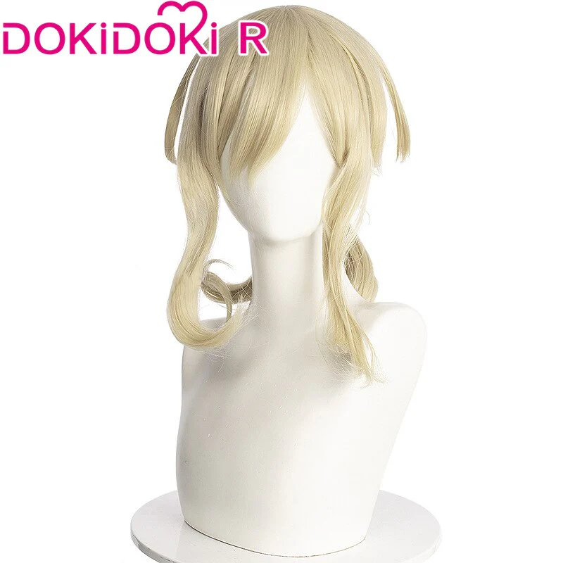【Ready For Ship】DokiDoki Game Genshin Impact Cosplay Jean cosplay Wig Women Light Yellow Wig