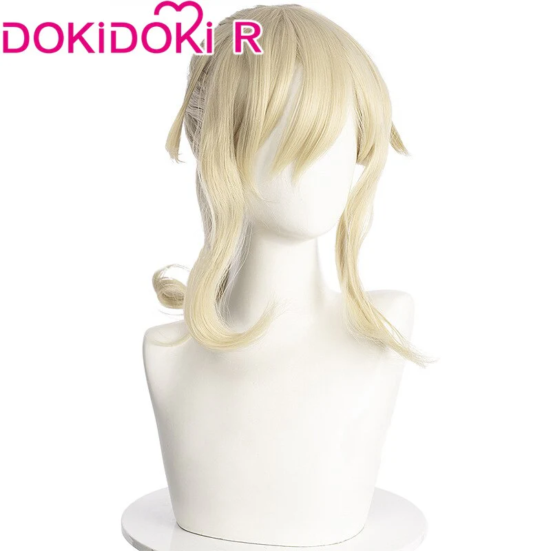 【Ready For Ship】DokiDoki Game Genshin Impact Cosplay Jean cosplay Wig Women Light Yellow Wig - Image 4