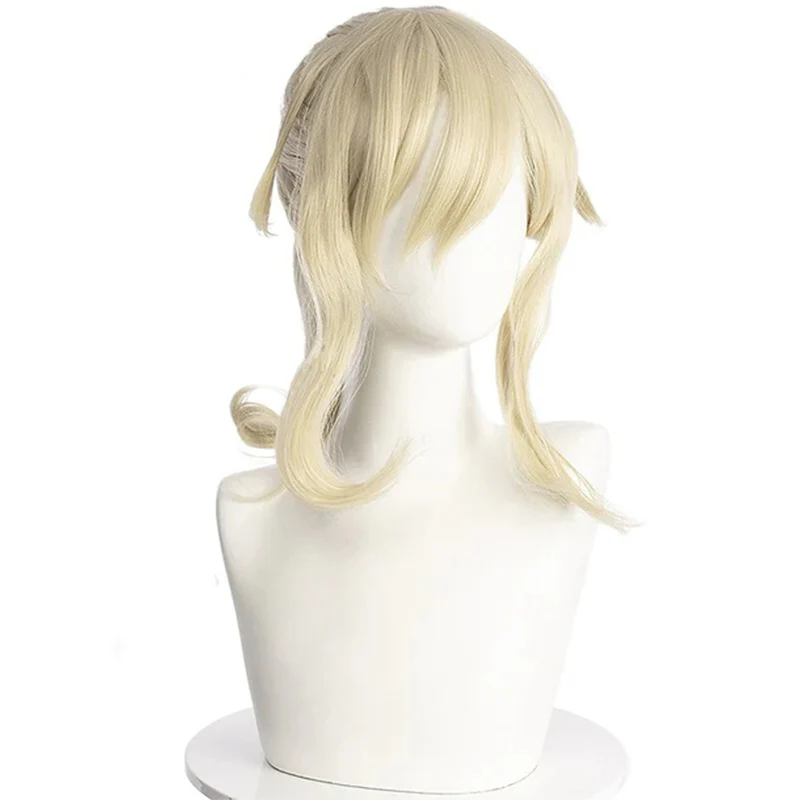 【Ready For Ship】DokiDoki Game Genshin Impact Cosplay Jean cosplay Wig Women Light Yellow Wig - Image 5