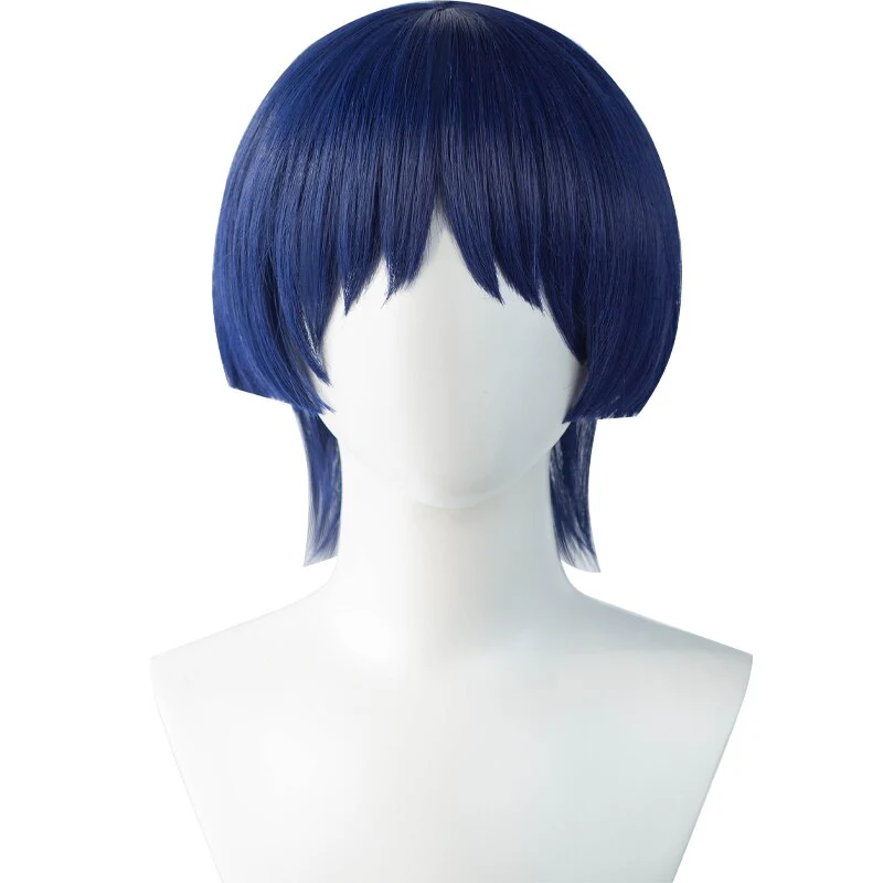 【Ready For Ship】DokiDoki Game Genshin Impact  Scaramouche Cosplay Wig Short Blue - Image 5