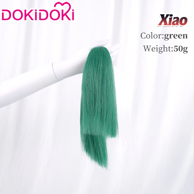 【Ready For Ship】DokiDoki Game Genshin Impact Cosplay Xiao Wig Short Green Wig/ Wefts - Image 6