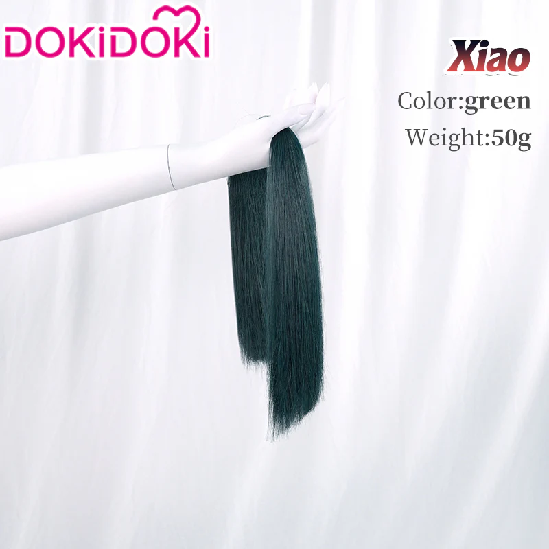 【Ready For Ship】DokiDoki Game Genshin Impact Cosplay Xiao Wig Short Green Wig/ Wefts - Image 7
