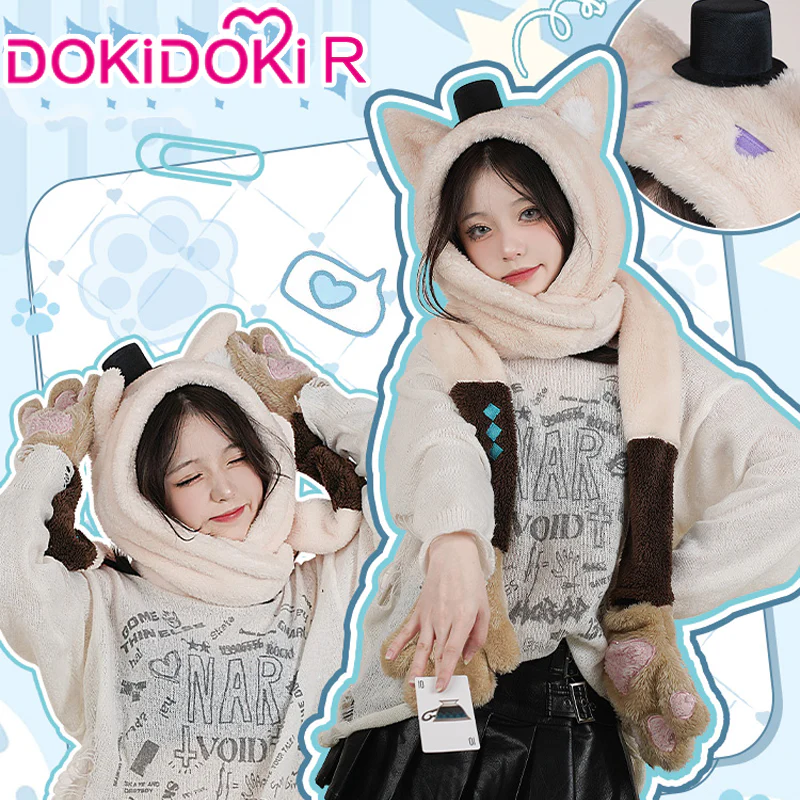 【In Stock】DokiDoki Game Genshin Impact Cosplay Lyney / Lynette Hat Winter Furry Hat Cute - Image 2