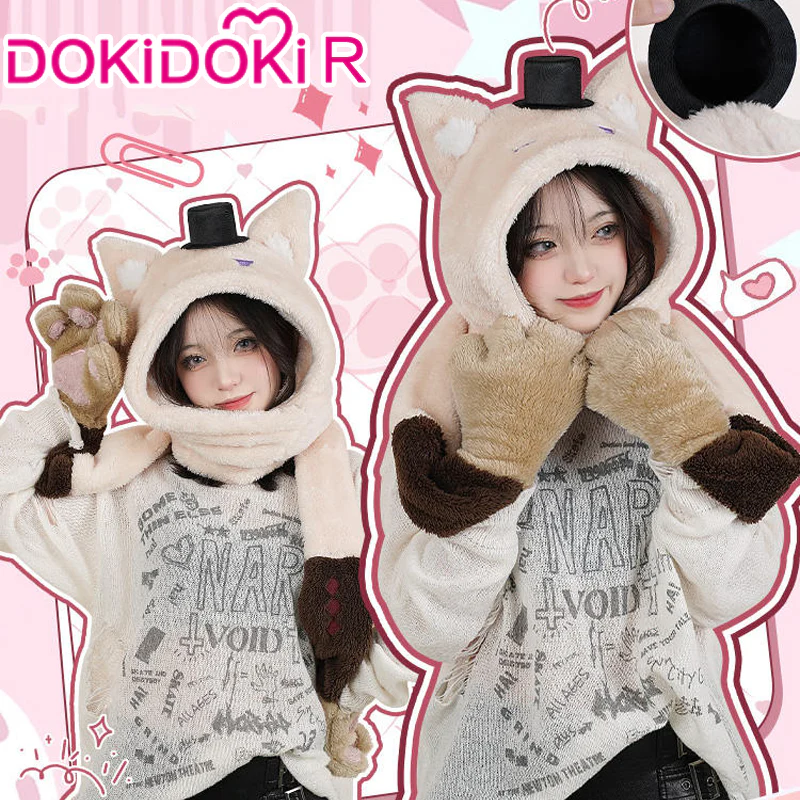 【In Stock】DokiDoki Game Genshin Impact Cosplay Lyney / Lynette Hat Winter Furry Hat Cute - Image 3
