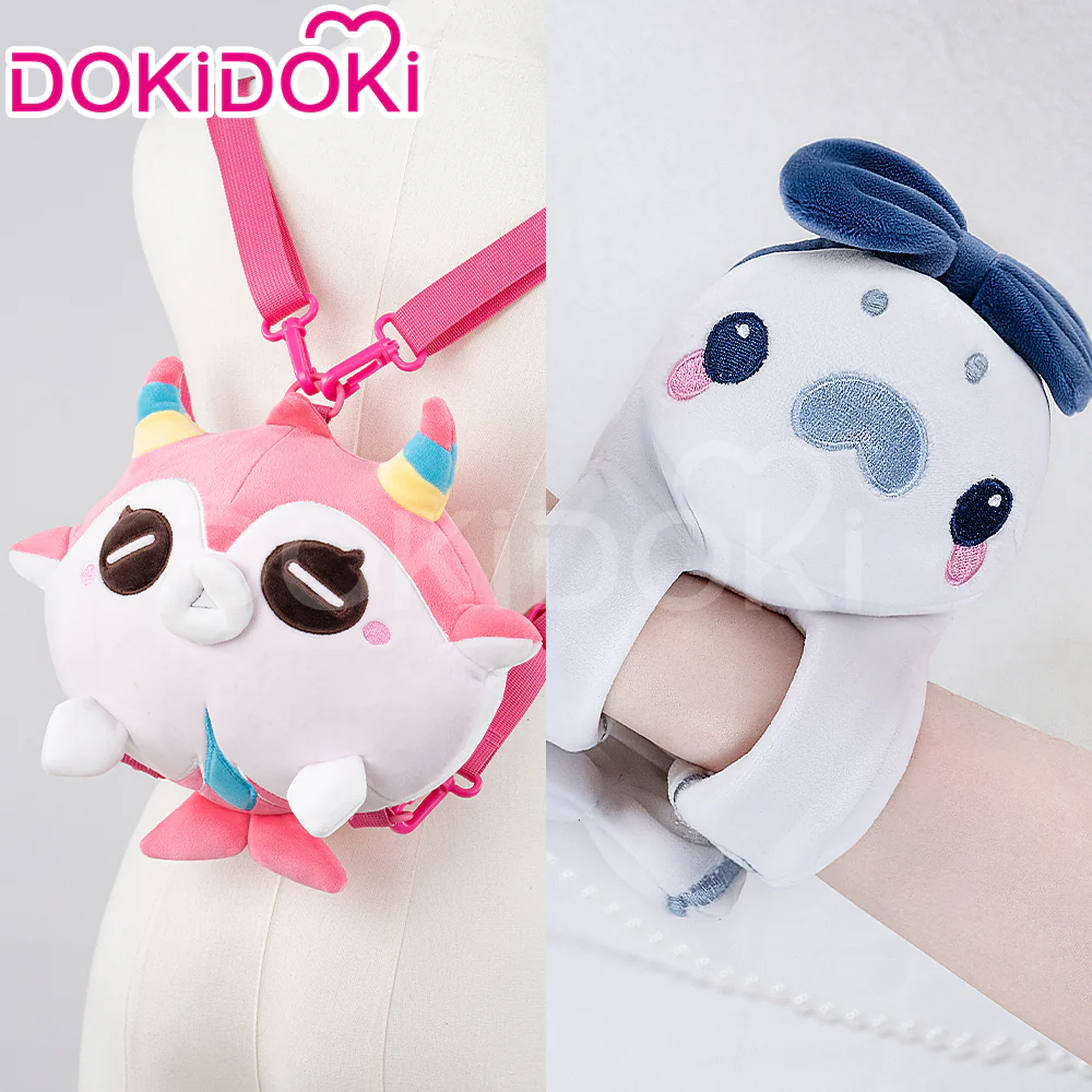 【Ready For Ship】【Last Batch】DokiDoki-SR Game Genshin Impact Cosplay Mualani Pink Pufferfish Bag Doll Plushies Backpack/ Papa Circle Plastic Wristband