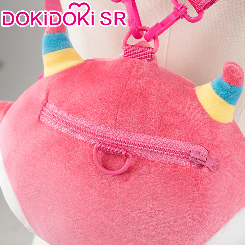 【Ready For Ship】【Last Batch】DokiDoki-SR Game Genshin Impact Cosplay Mualani Pink Pufferfish Bag Doll Plushies Backpack/ Papa Circle Plastic Wristband - Image 3