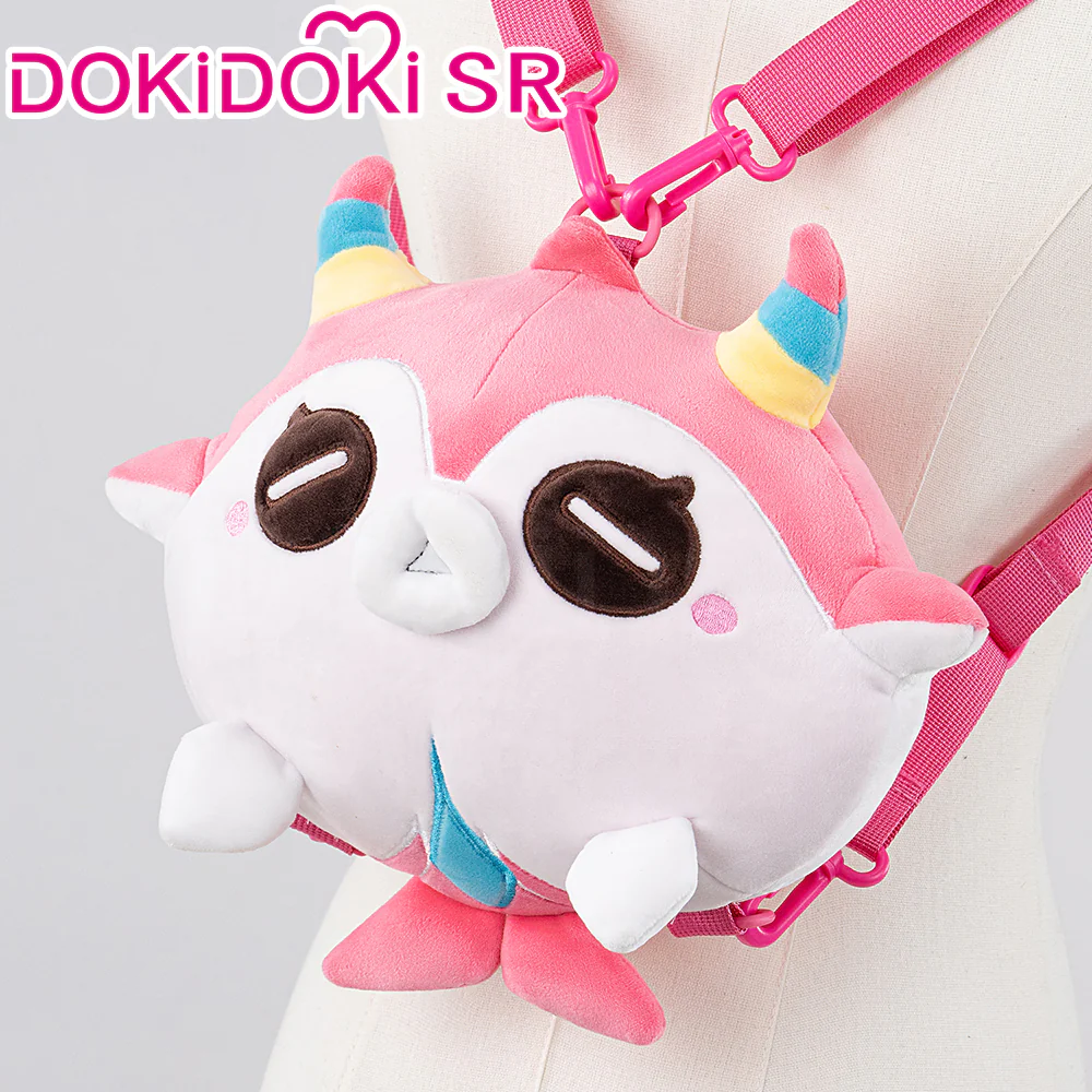 【Ready For Ship】【Last Batch】DokiDoki-SR Game Genshin Impact Cosplay Mualani Pink Pufferfish Bag Doll Plushies Backpack/ Papa Circle Plastic Wristband - Image 4