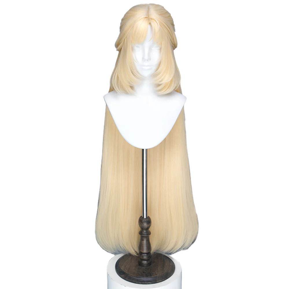 【Crimped Base】DokiDoki Game Genshin Impact Cosplay Nicole Reeyn Wig Long Blonde Hair " N " Song of the Welkin Moon - Image 6