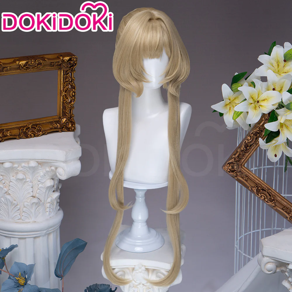 【Ready For Ship】DokiDoki Game Genshin Impact Cosplay Sandrone Wig Long Straight Brown Hair Marionette Song of the Welkin Moon - Image 4