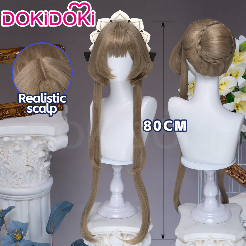 【Ready For Ship】DokiDoki Game Genshin Impact Cosplay Sandrone Wig Long Straight Brown Hair Marionette Song of the Welkin Moon - Image 7