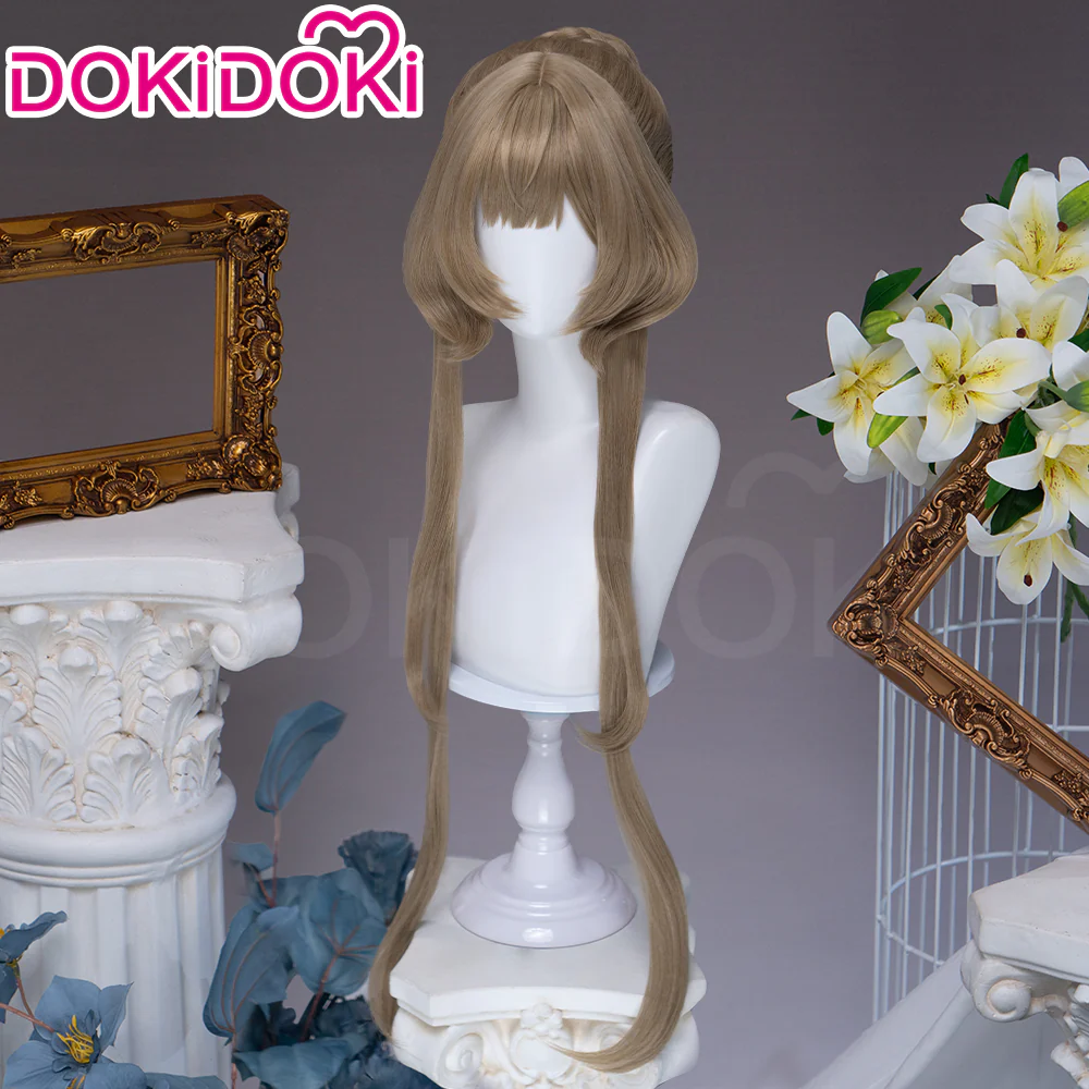 【Ready For Ship】DokiDoki Game Genshin Impact Cosplay Sandrone Wig Long Straight Brown Hair Marionette Song of the Welkin Moon - Image 8