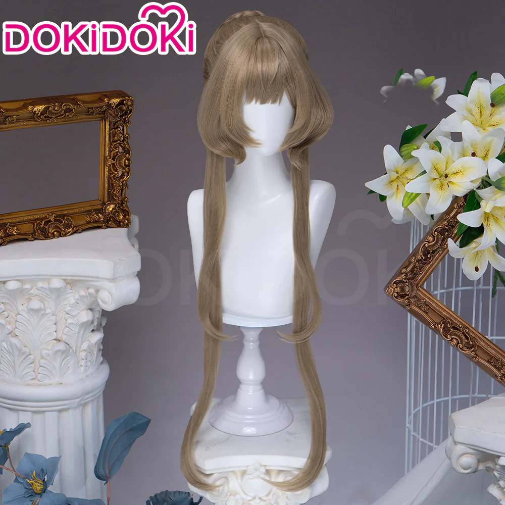 【Ready For Ship】DokiDoki Game Genshin Impact Cosplay Sandrone Wig Long Straight Brown Hair Marionette Song of the Welkin Moon - Image 9