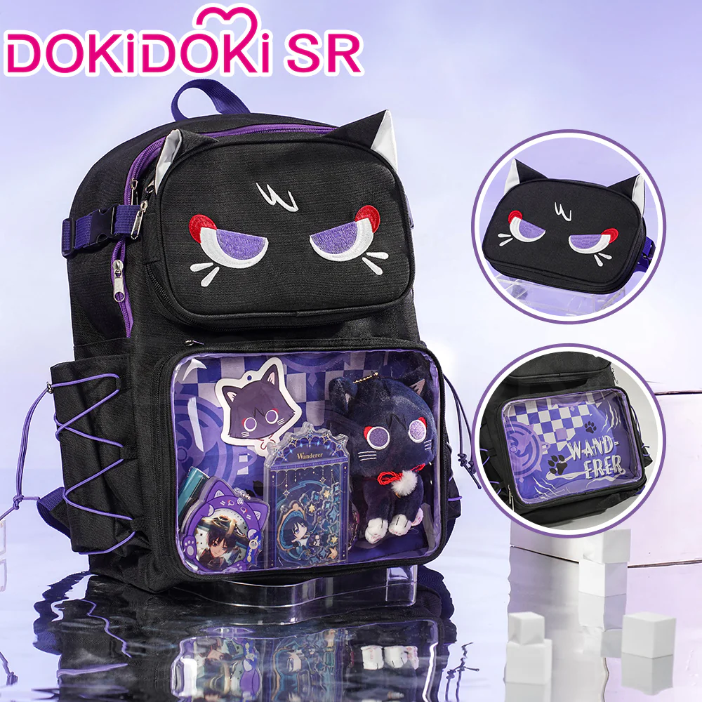 DokiDoki-SR Game Genshin Impact Cosplay Scaramouche Bag Backpack Itabag Cute Wanderer