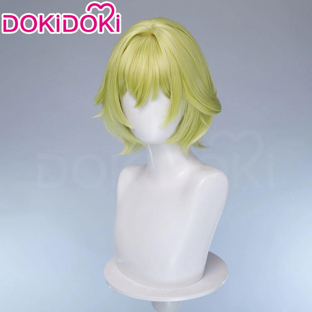 【Ready For Ship】DokiDoki Game Genshin Impact Cosplay Tholindis Wig Short Blonde Hair - Image 2